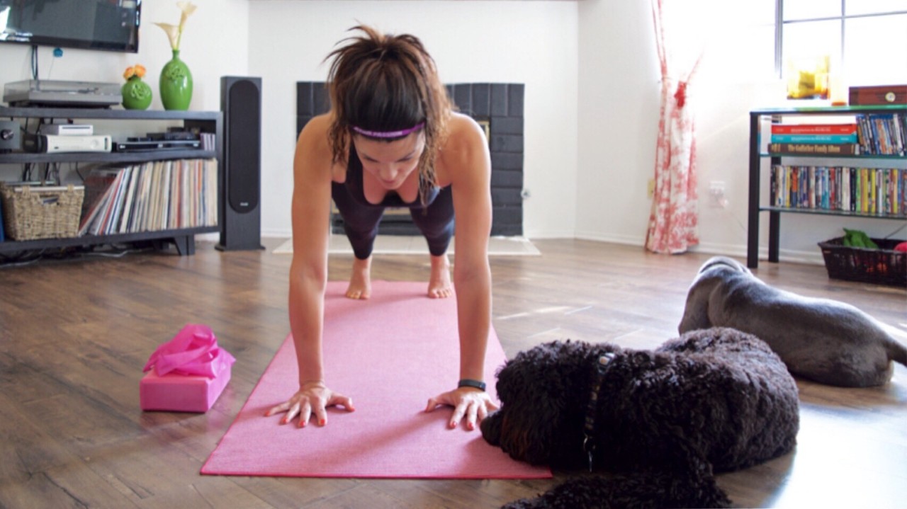 active in the winter - intext lifestyle Indoor winter workout routine in living room