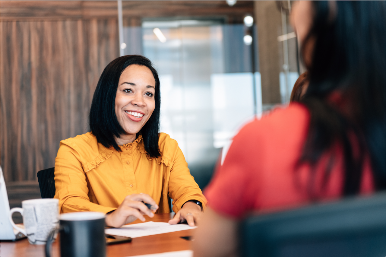 girl in interview